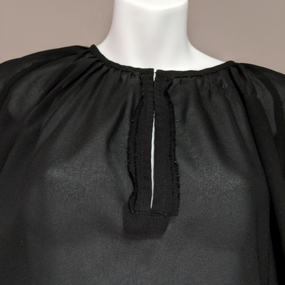 Massimo Black Sheer Blouse - Picture 5 of 6